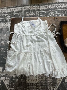 Brandy Melville White Tiered Spaghetti Strap Sundress NWT size XS/S